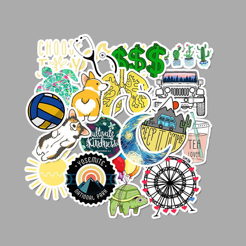 Sticker de Valise Imperméable Sticker de Valise Graffiti