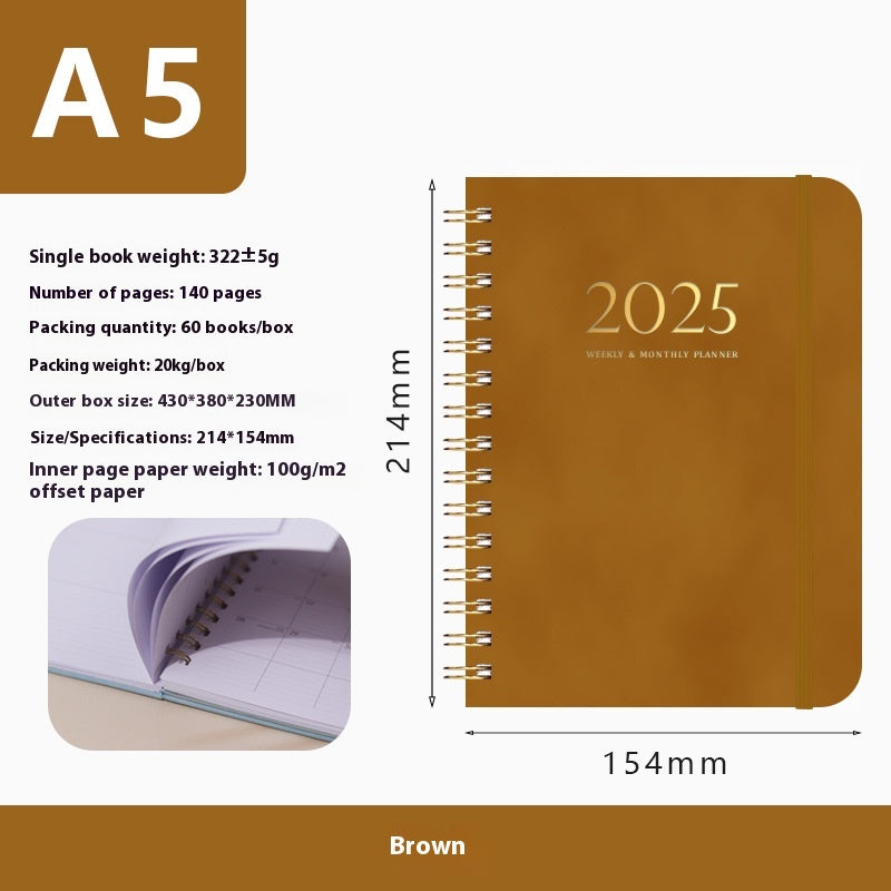 Carnet de notes en métal portable en cuir