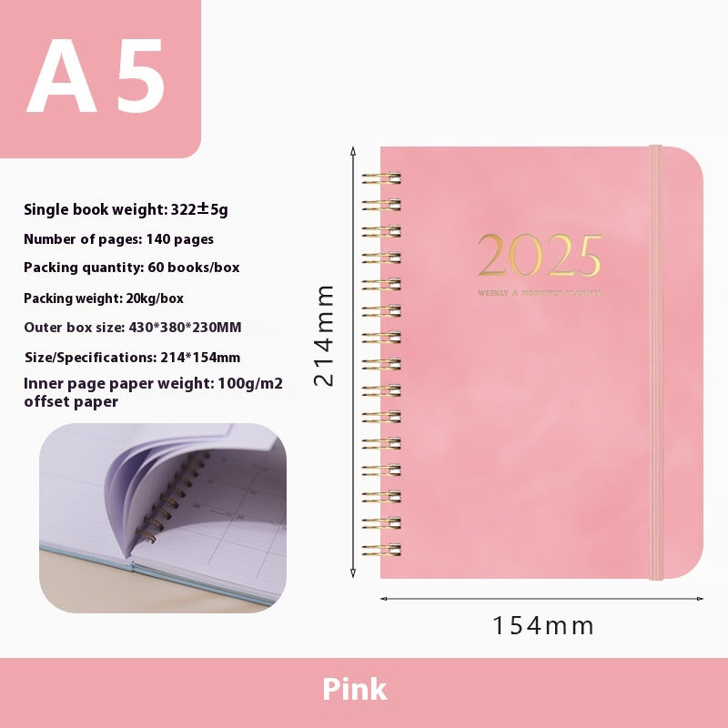 Carnet de notes en métal portable en cuir