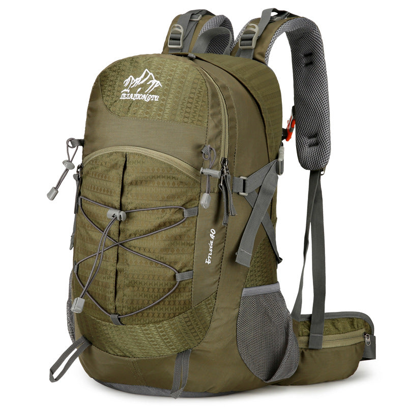 Randonnée en plein air Sac à dos de randonnée Nylon Imperméable Grande Capacité Multifonction Bracket