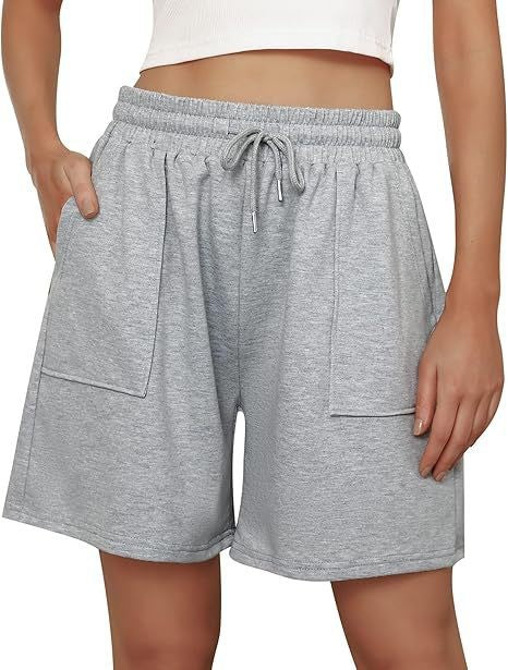Été de printemps Européen et short de sport occasionnel à haute portée pour femmes avec pocké drawstring