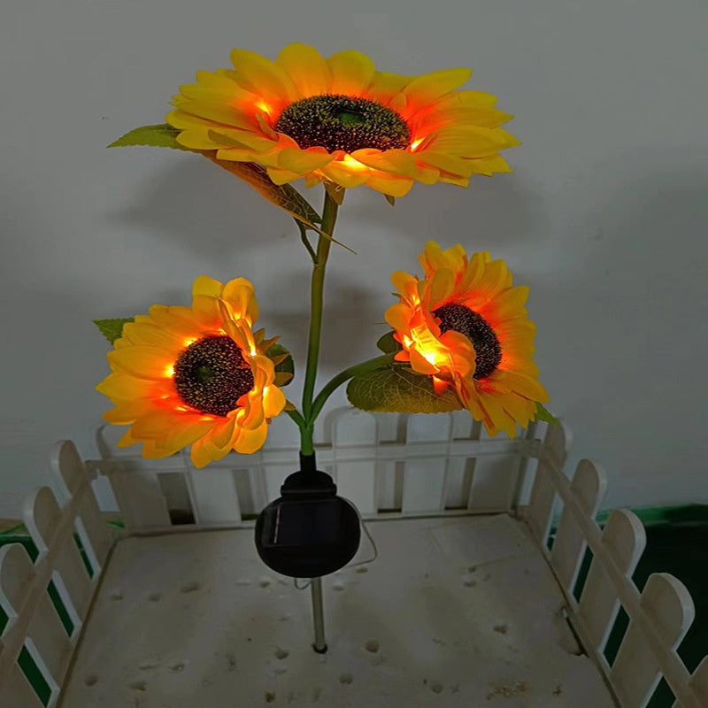 Lampe de jardin de pelouse solaire couleur LED