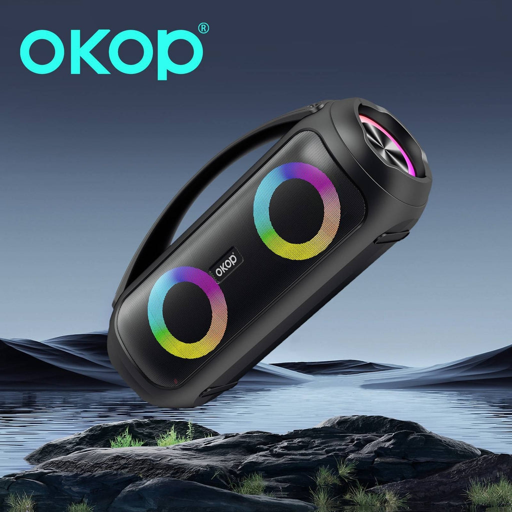 Haut-parleur Bluetooth KP-552 avec poignée portable 40W Subwoofer extérieur haute puissance parfait pour