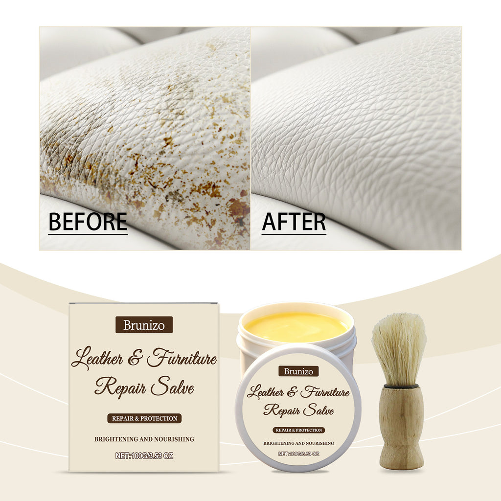 Crème de soins en cuir 1 00g-1 Brush-1box