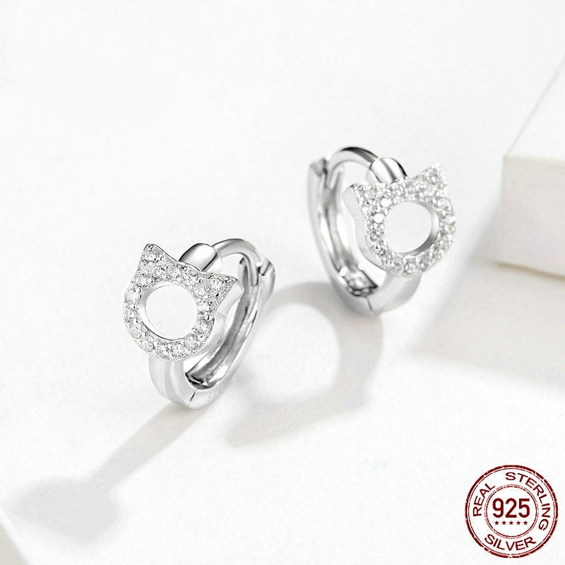 Boucles d'oreilles en argent sterling S925 Tendance de la mode