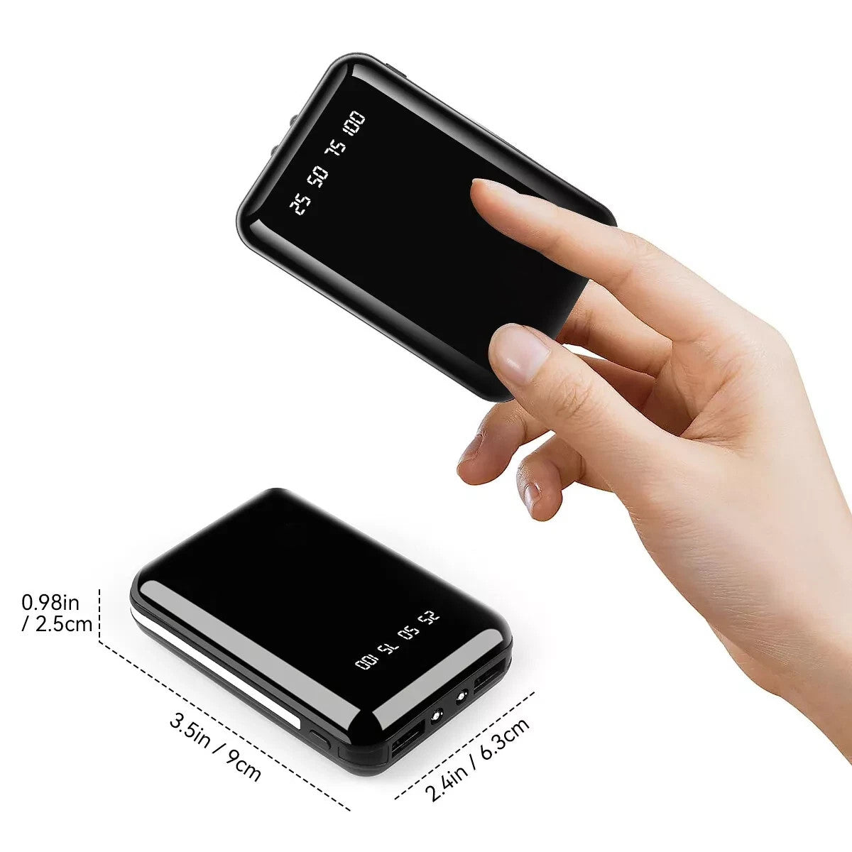 Power Bank Portable Fast Charger Battery Pack 2USB pour téléphone portable
