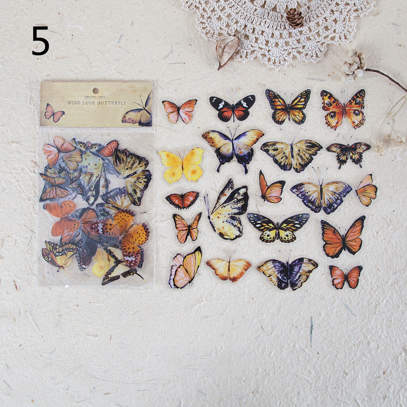Sticker Wings Herbarium Series Handbook Material Décoration