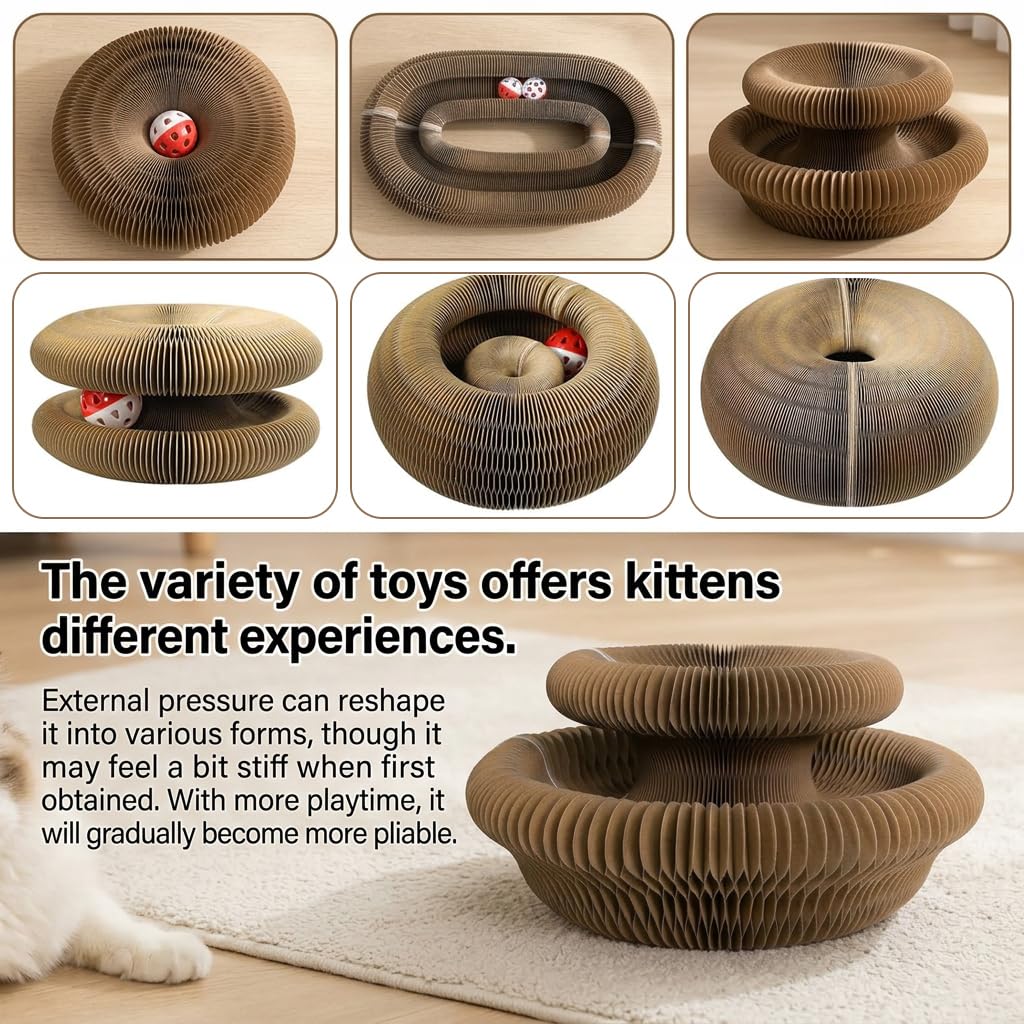 Jouet de chat,Tambour de chat Magic Organ, Jouet d'accordéon de chat recyclable pliable,Interactif