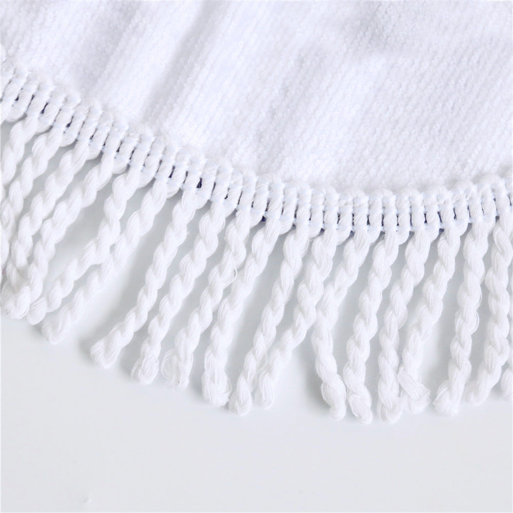Serviette de plage ronde en microfibre