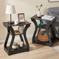 Table de chevet 3-Tier avec station de recharge