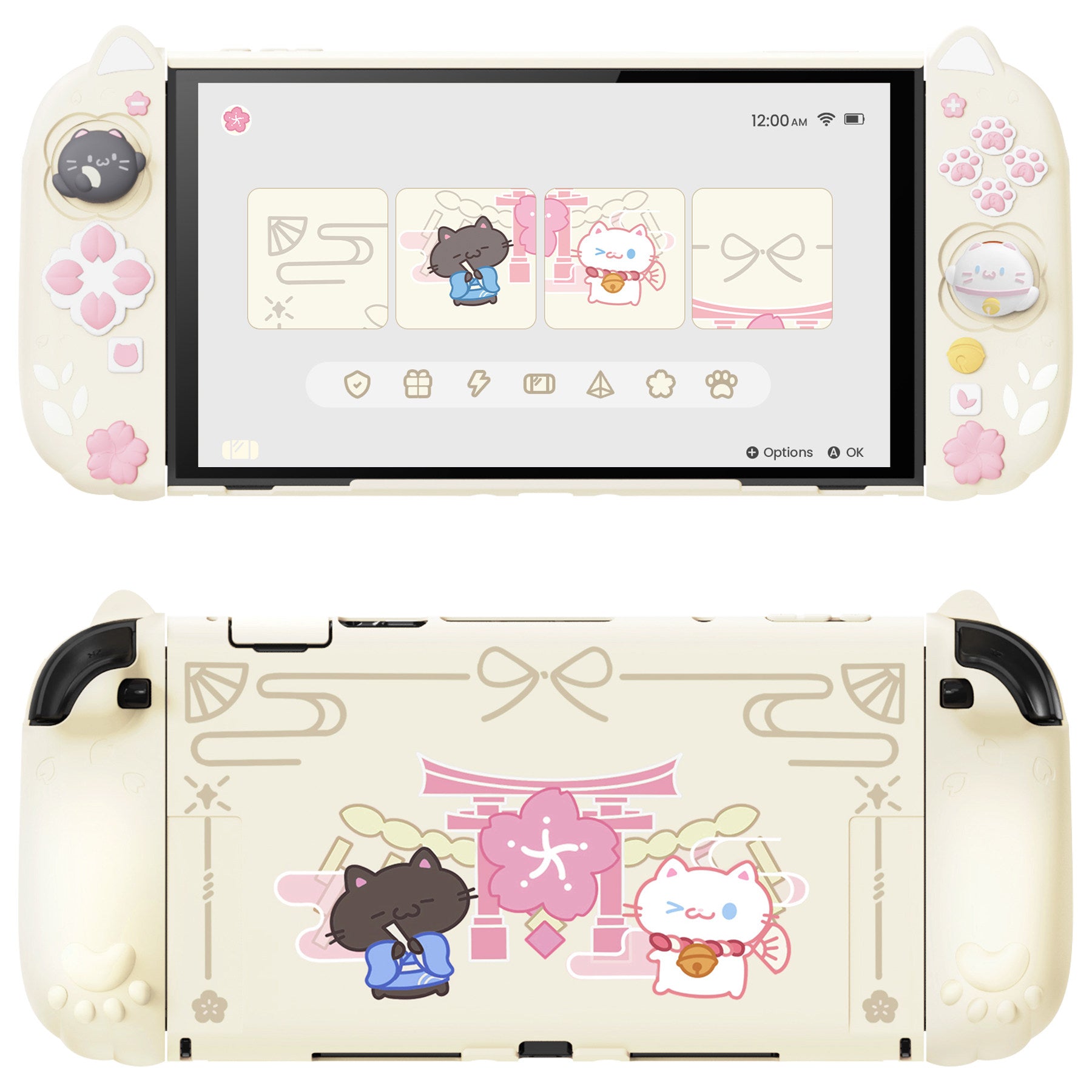 Poignée de chat de dessin animé Poignée de protection silicone
