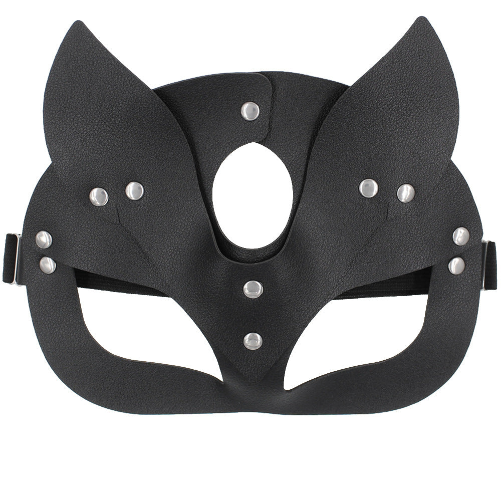 Masque de renard en cuir PU personnalisé européen et américain