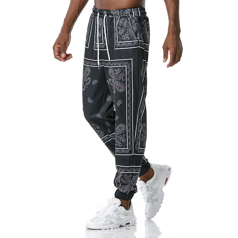 Pantalons de jogging retro imprimés Pantalons à pantalons occasionnels