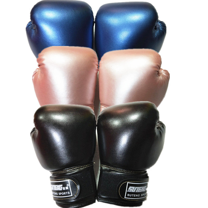 Suteng Pearlescent Gants de boxe pour enfants de couleur solide Gants de boxe Sac à sable Gants de boxe