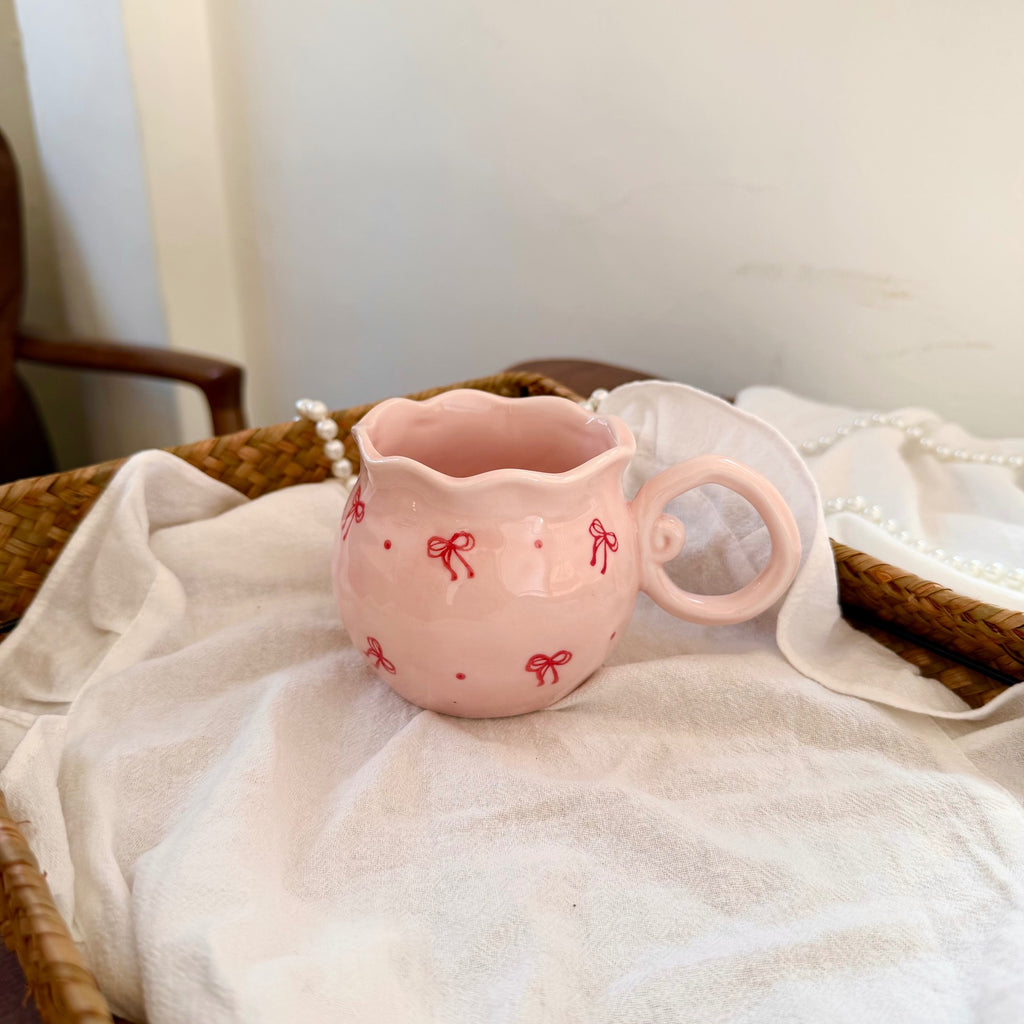 Coupe en céramique irrégulière et Saucer
