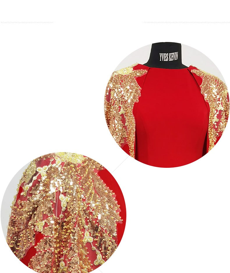 Couverture de la jupe Tummy pour montrer la robe de soirée mince