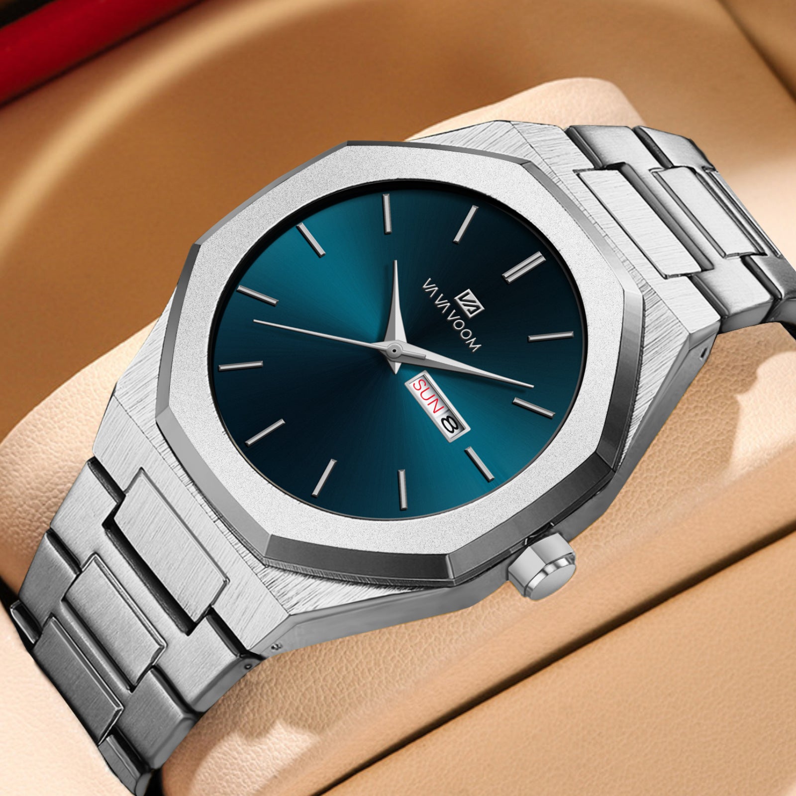 Montre homme en acier casual Business-Chain
