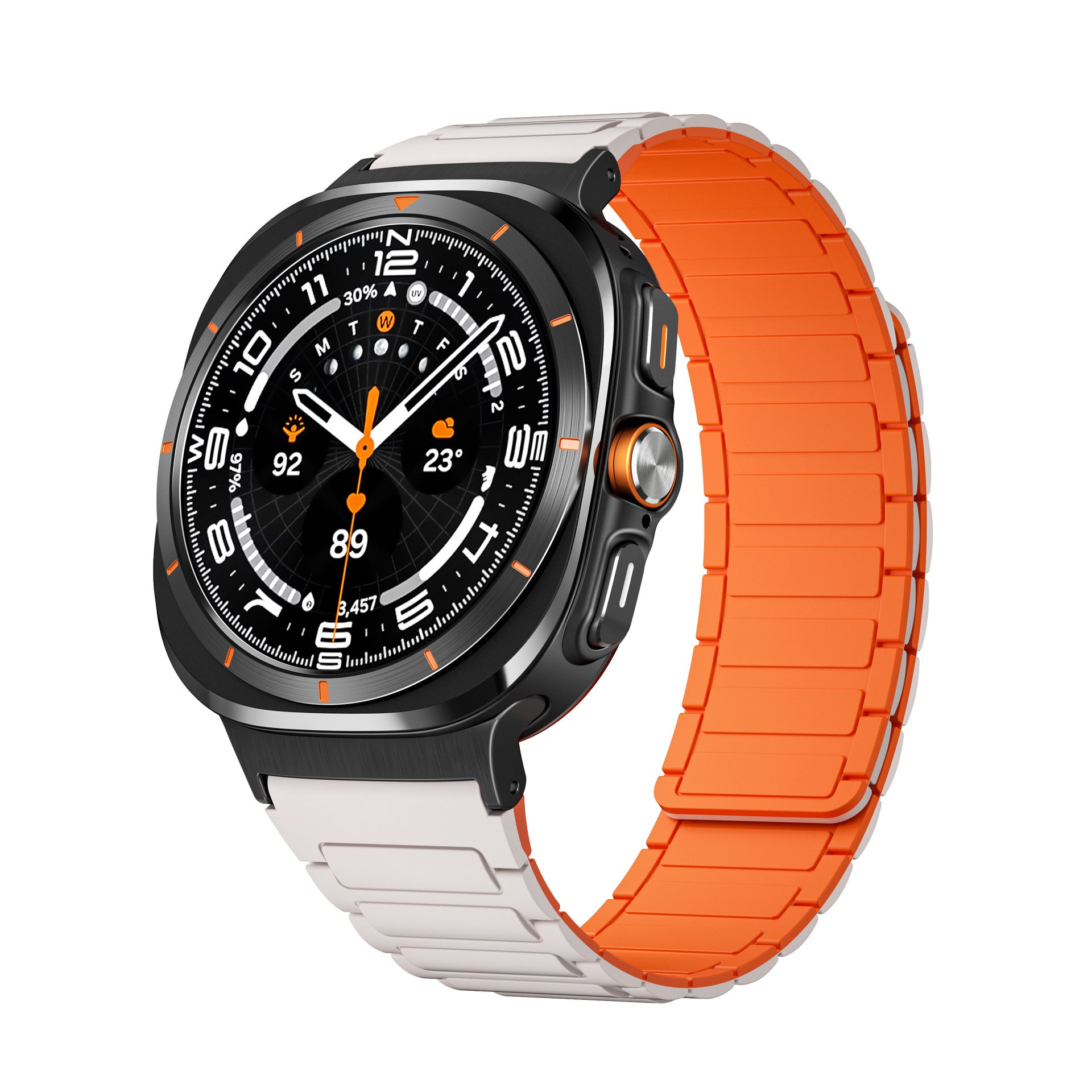Bracelet de montre magnétique bicolore en silicone