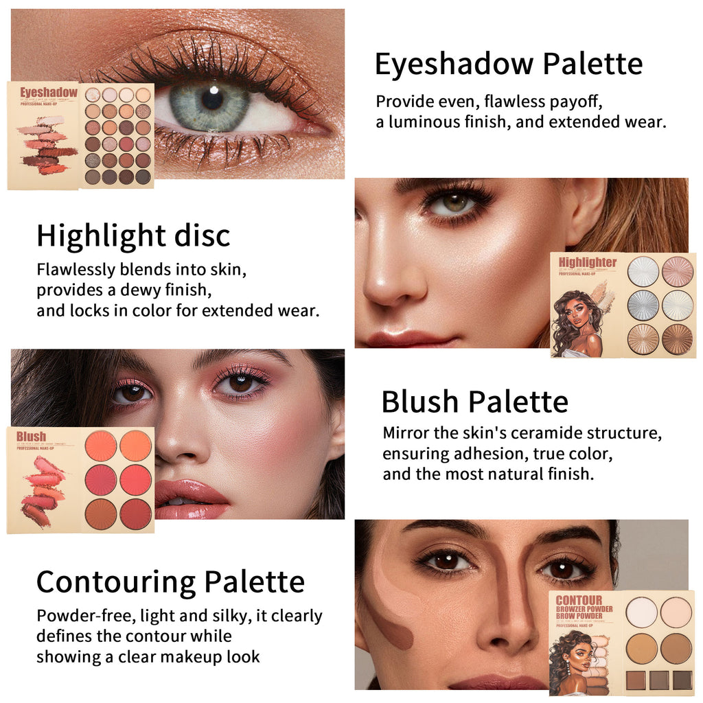 Kit de maquillage UDAER Beauty Color Bomb 63-Color - Eyeshadow multi-fonction