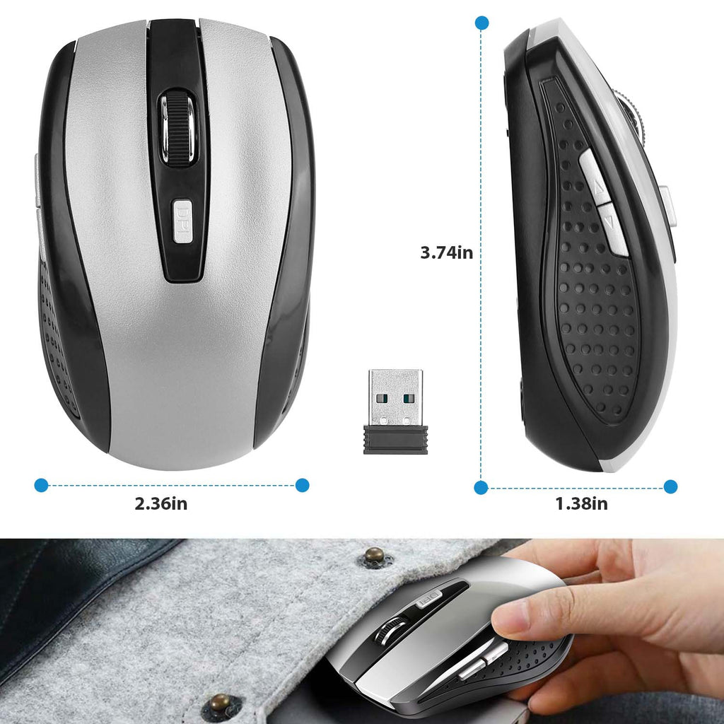 2.4G Souris de jeu sans fil optique Mice With Receveur 3 DPI réglable 6 boutons pour PC La