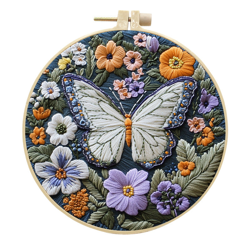 Broderie Diy Papillon Fait à la main Cloth Art Matériau Kit