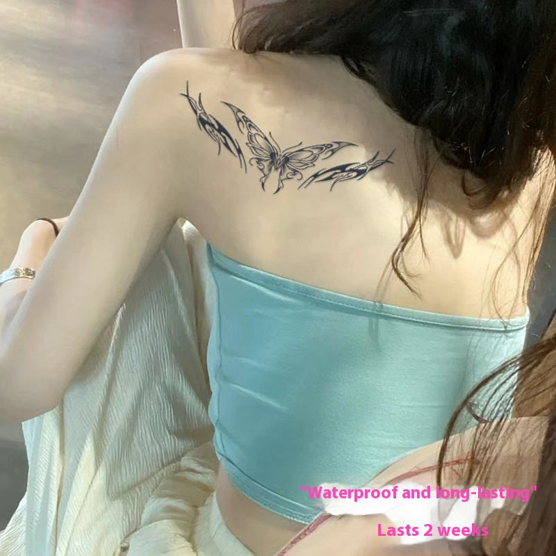 Sticker de tatouage à base de plantes de jus de fruits Femme imperméable Et le clavicule de bras durable