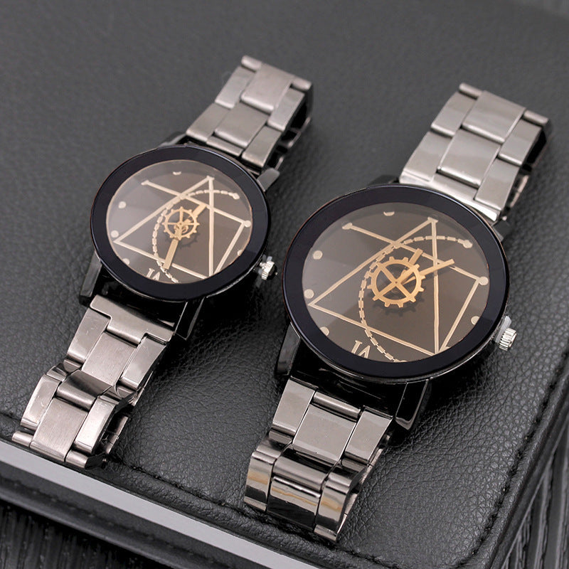 Fashion Gear Compass Tournable en acier montre hommes et femmes