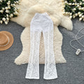 Pure et séduisante Pantalon de dentelle mince et polyvalente Casual et serré
