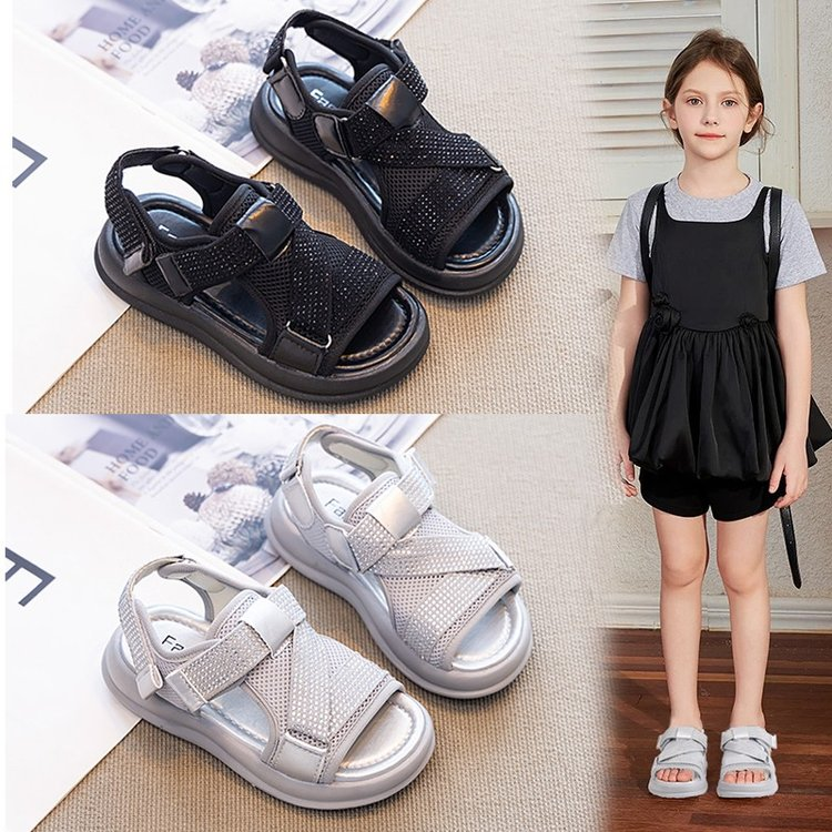 Summer Girls Rhinestone Roman Sandals