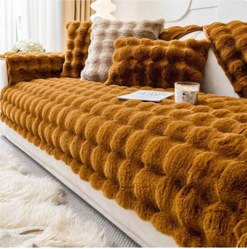 Lapin en peluche Canapé Coussin d'hiver Épaisseur polaire Simple