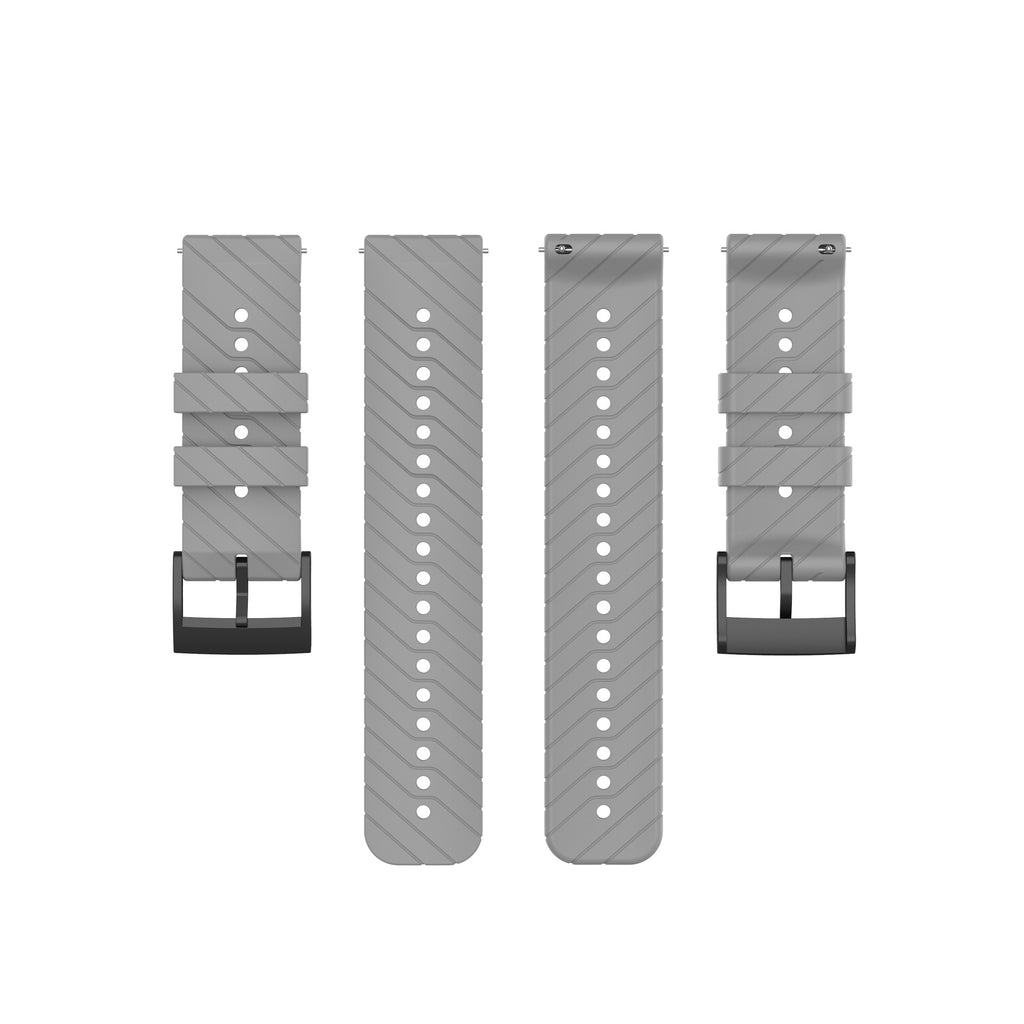 Bracelet 24mm de montre en silicone à rayures de foudre compatible avec Songatao