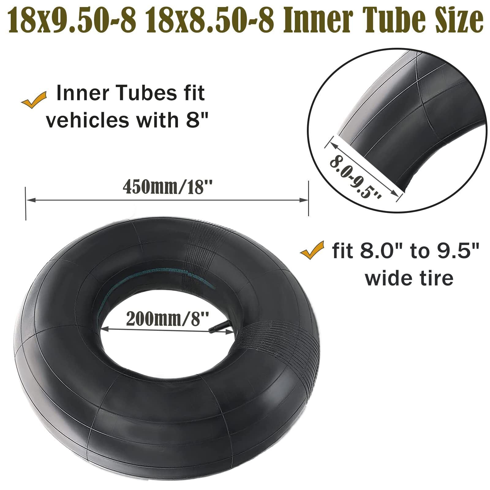 2X 18x8.50-8 19x7-8 20x7-8 Tube de remplacement du tube intérieur de pneus W TR 13