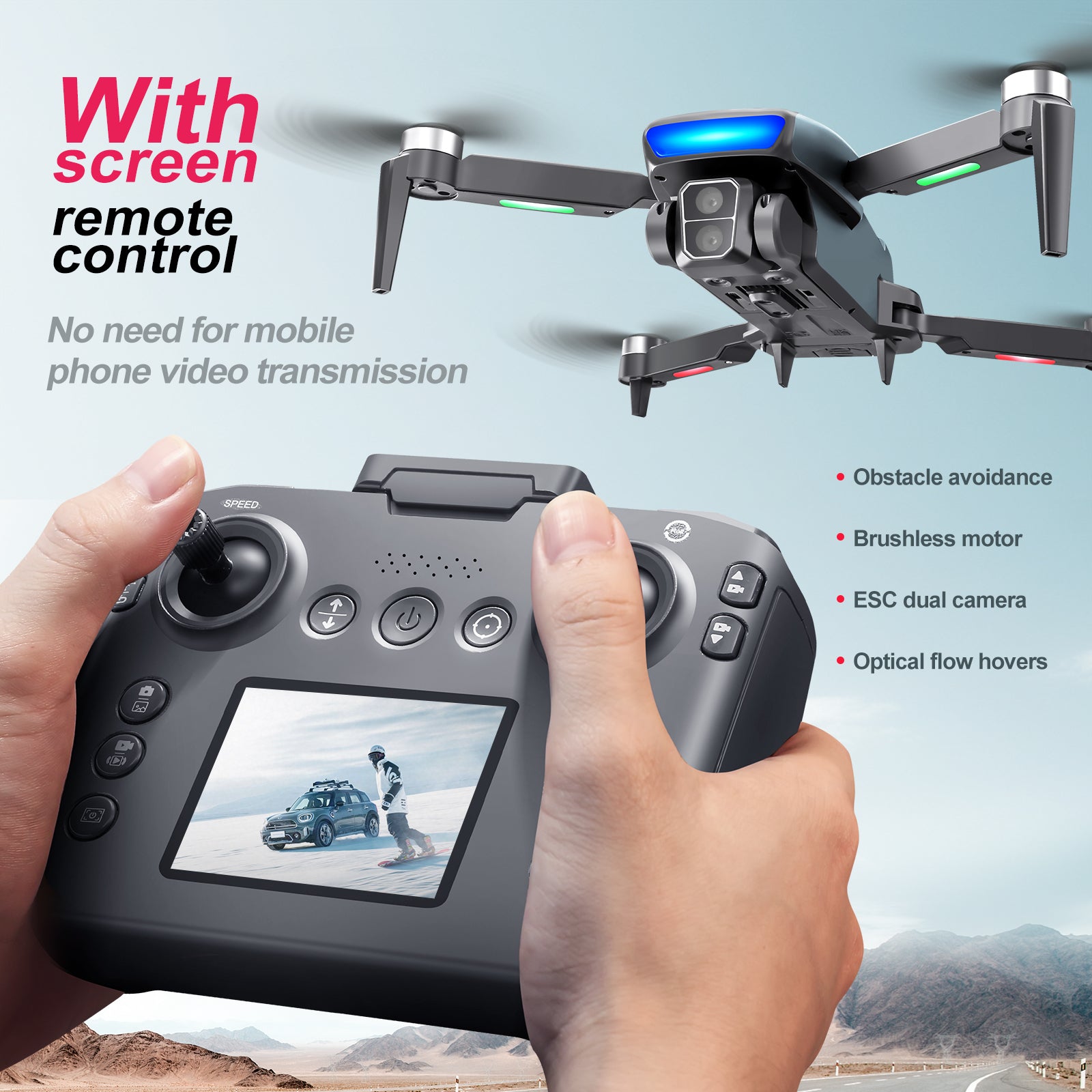 Drone S181 Drone Brushless One-Key Return Intelligent Obstacle Evitement Quadcopter Remote