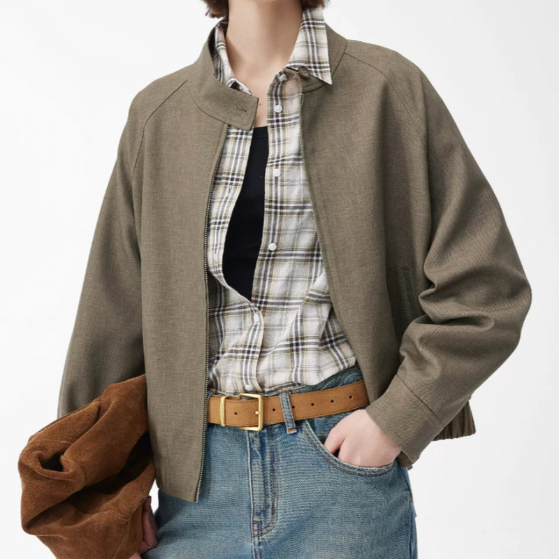 Veste de rangement à col rond style vieux argent