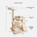 Maison de chat et plate-forme de saut Combo bois massif arbre de chat