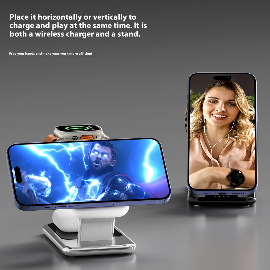 Chargeur de radiotéléphone sans fil sur support magnétique