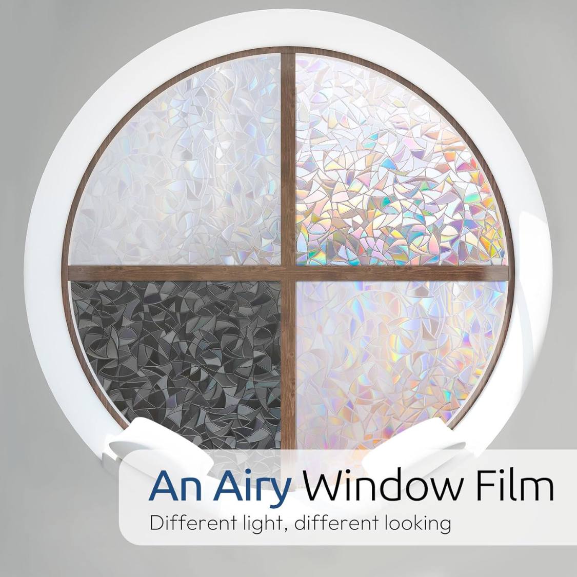 Fenêtre Vie privée Film Rainbow Film Sticker décoratif Fenêtre 3D Static Stained Glass Cling T
