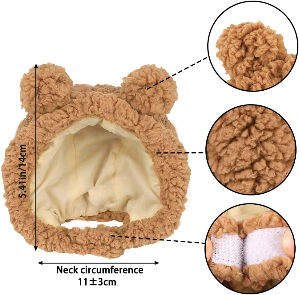 Costume de chat mignon Chapeau d'ours pour chat chaud doux petite tête d'animal
