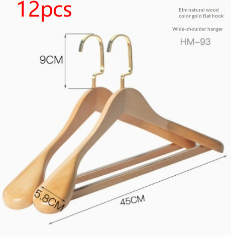 Habillement sans couture Maison Magasin Hanger Vêtements Hanger en bois massif