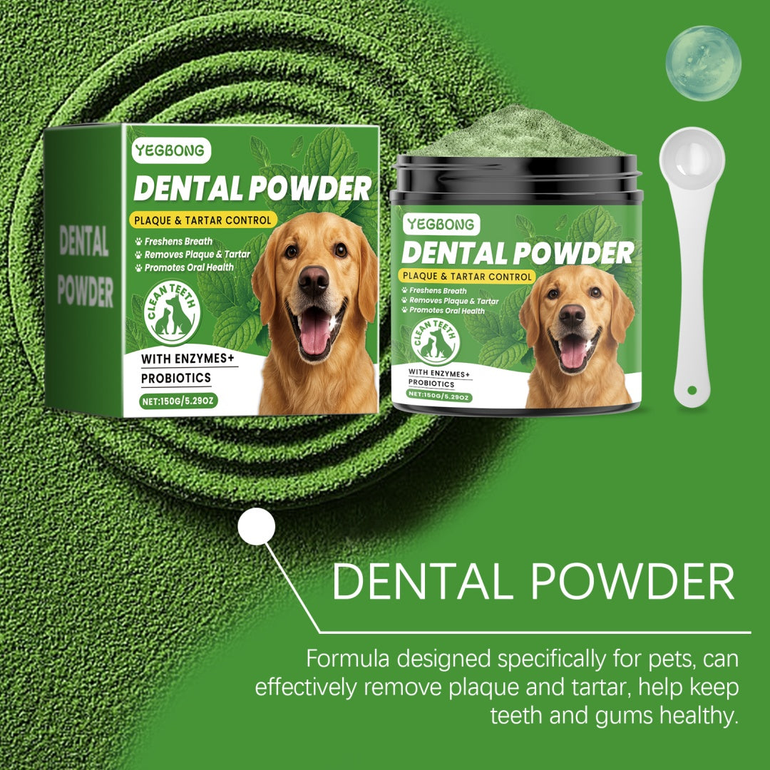 Poudre de nettoyage de dents de chien