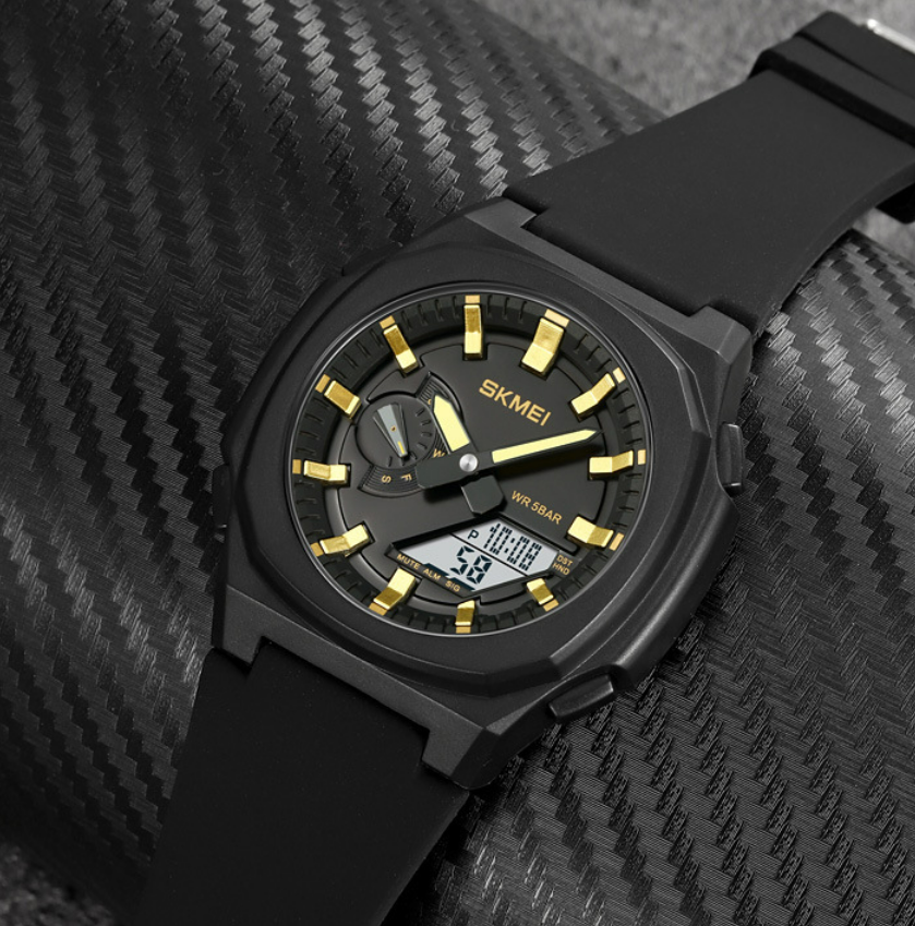 Electronic Watch Middle School Student Commuter Dual-display Watch Luminous Waterproof