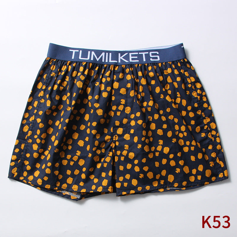 Short de boxeur imprimé homme Short de boxeur à la maison slips de boxeur en coton