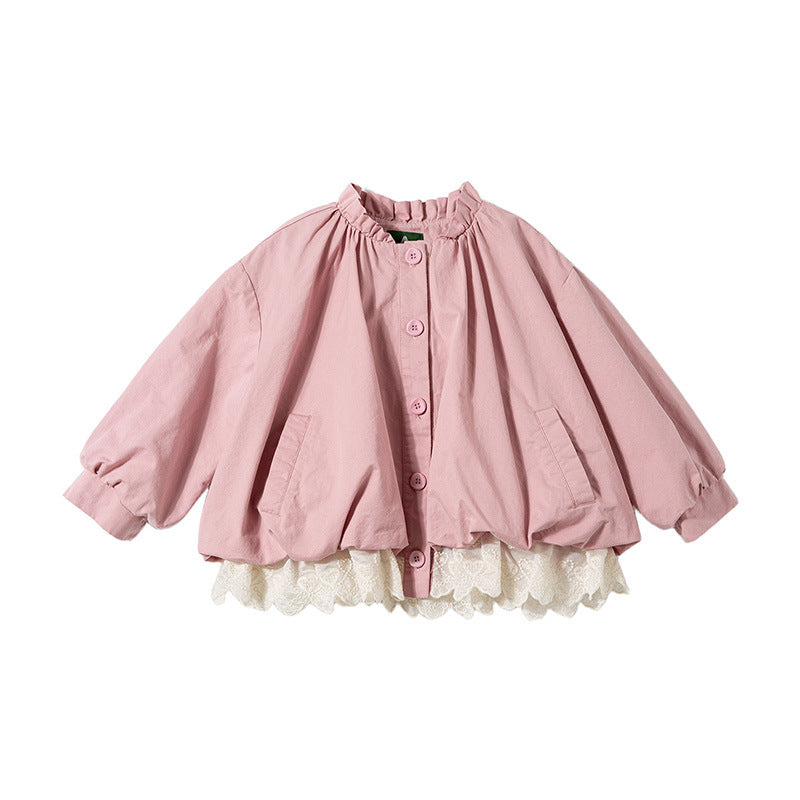 Veste à manches longues en dentelle à manches courtes
