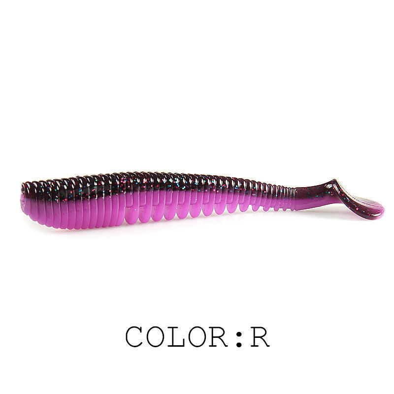 Lure d'eau douce Soft Bait T Tail Crochet de plomb