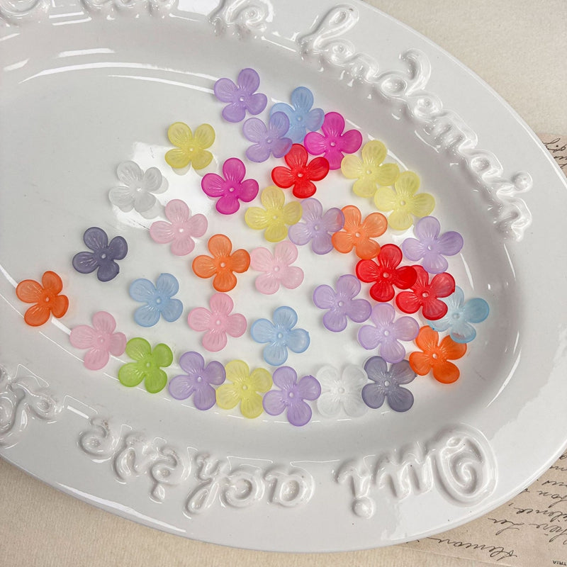Matte 4-Petal Acrylique Bases de Blossom Translucide