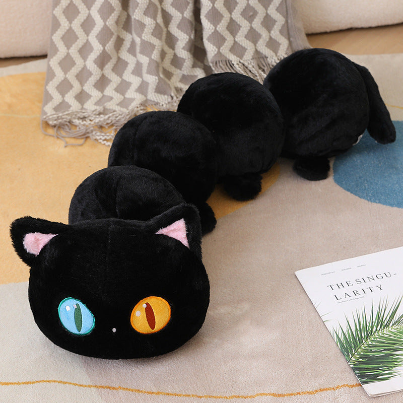 Oreiller de chat hétérochromatique pour le sommeil des jambes