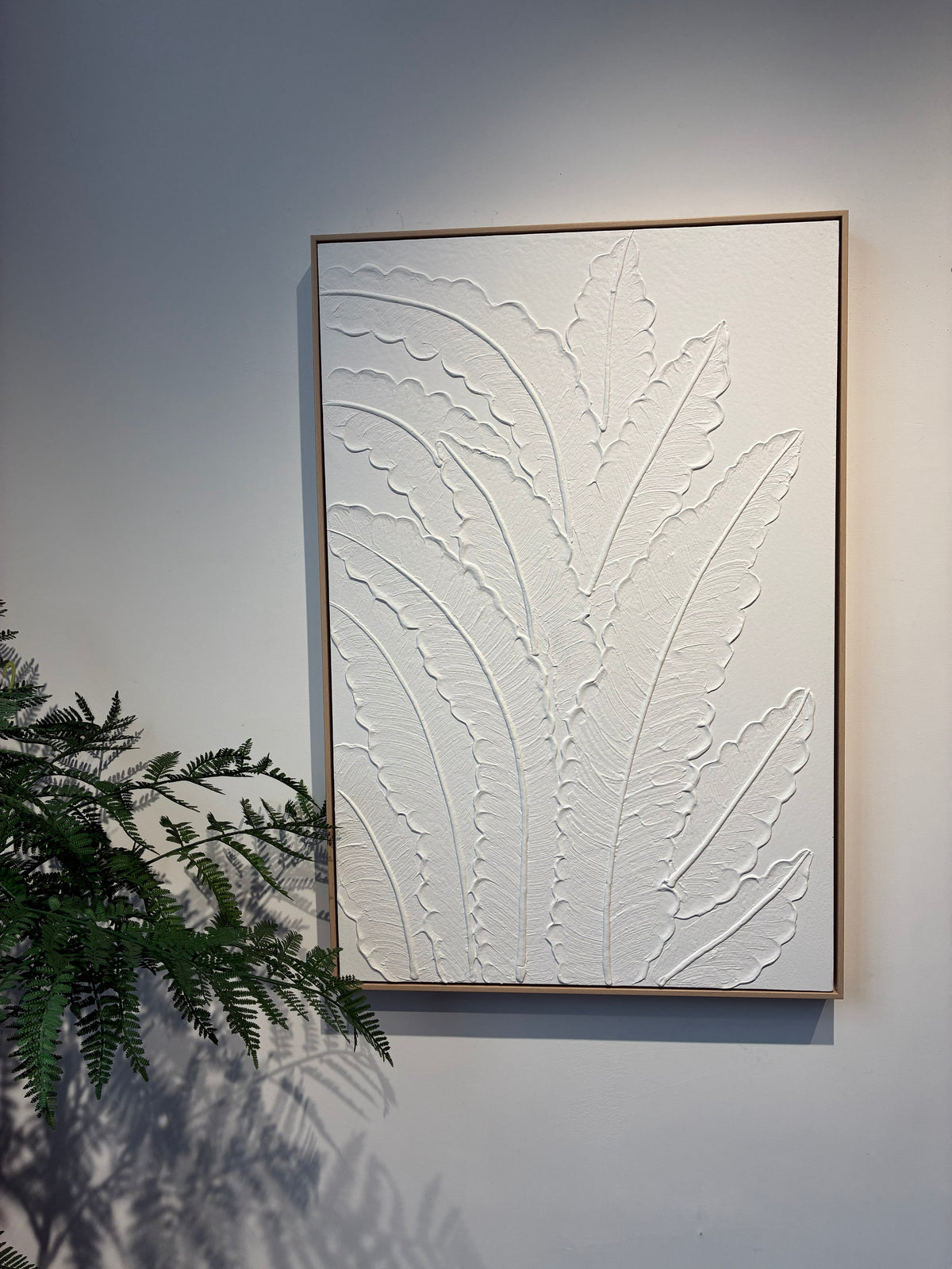 24x36 Art mural de feuille botanique encadrée