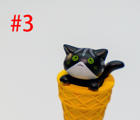 Cartoon Crème glacée Poupée de chat Casquette tridimensionnelle