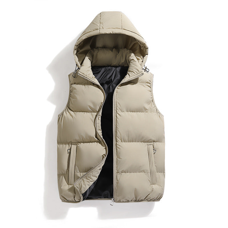 Veste casual mode en coton couleur solide pour hommes