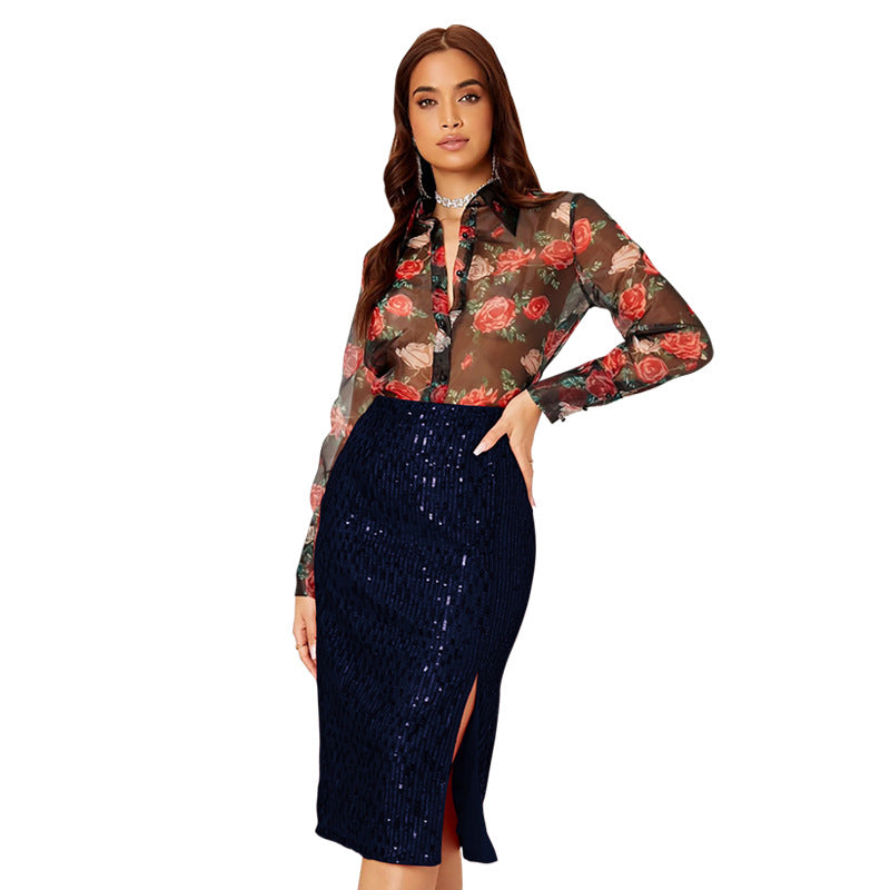 Robe de paillette de gaine d'hiver pour femmes